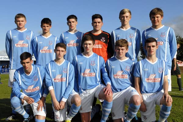 The Ballymena United side which faced Hibernian in the Foyle Cup Under-19's final at Ardmore on Friday evening.