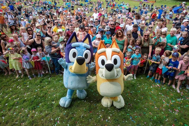 Bluey and Bingo were a popular draw with younger members of the audience.