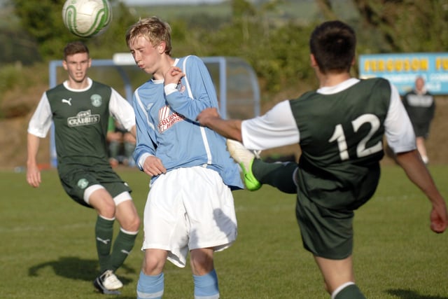 Jamie Fleming pictured in action for Ballymena United during their Foyle Cup Under-19's final against Hibernian on Friday night. 2407JM06