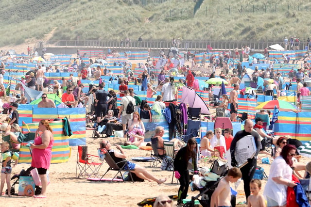 Thousands flocked to Portrush as temperatures soared
