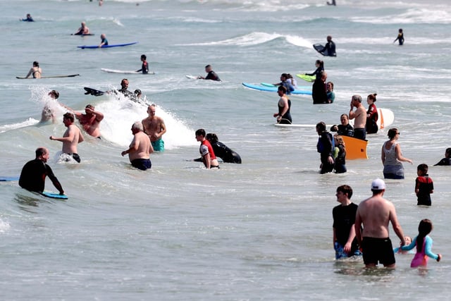 Thousands flocked to Portrush as temperatures soared