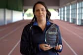 Lee Campbell with her Sport NI SportMaker Award.