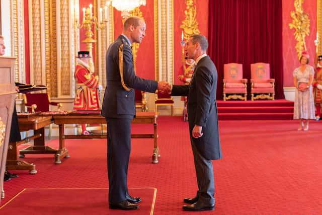 Ray Hutchinson OBE with Prince William, Duke of Cambridge