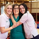 Michele Cowan (centre) with daughters Chloe and Nicole.