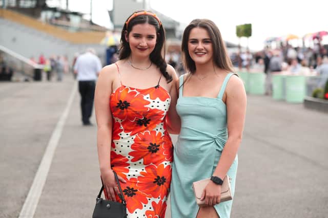 Eva Henderson and Jenny Steele pictured at the Summer Race Evening at Down Royal Racecourse.