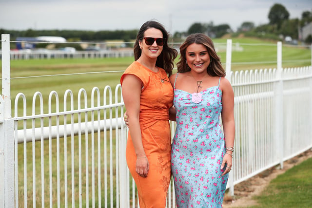 Lauren Hyndman and Louise Murphy pictured at the Summer Race Evening at Down Royal Racecourse.