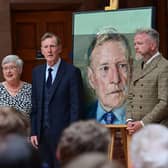 The Rt. Hon. Lord David Trimble with his Wife Daphne during  an unveiling his portrait by Colin Davidson at Queen's Management School, Riddel Hall in Belfast last month. Pic Colm Lenaghan/Pacemaker