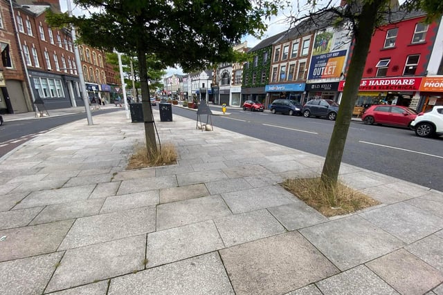 Weeds in Portadown town centre. Upper Bann MP Carla Lockhart has complained about the state of the town centres in Portadown and Lurgan, Co Armagh.