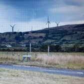 An artist's impression of the Unshinagh Wind Farm location.
