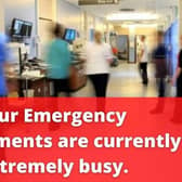 Emergency Departments at Craigavon Hospital and Daisy Hill in Newry are currently 'extremely busy'