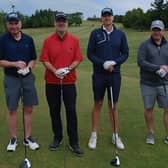 Tim Patton and his four ball on the day - from left - Tim Patton (SAM), Gerard Wilson (SAM), Jeff Johnson (Kudos Solutions) and Mark Brooks (Vodafone)