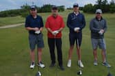 Tim Patton and his four ball on the day - from left - Tim Patton (SAM), Gerard Wilson (SAM), Jeff Johnson (Kudos Solutions) and Mark Brooks (Vodafone)