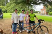 Some of the members of Outlook enjoying a tandem cycle