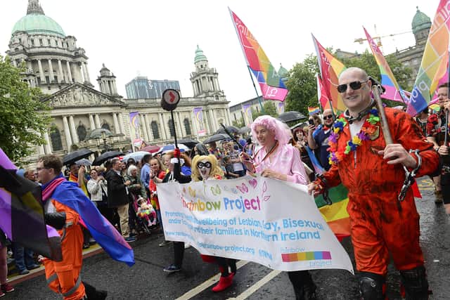 The Belfast Pride parade in 2019. 
Picture: Arthur Allison, Pacemaker