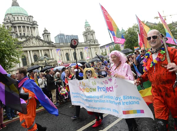 The Belfast Pride parade in 2019. Picture: Arthur Allison, Pacemaker