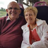 John Finlay with his wife Linda, whom he called 'the boss'