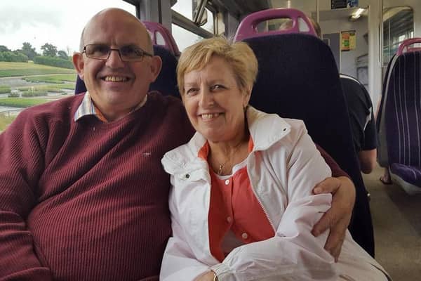 John Finlay with his wife Linda, whom he called 'the boss'