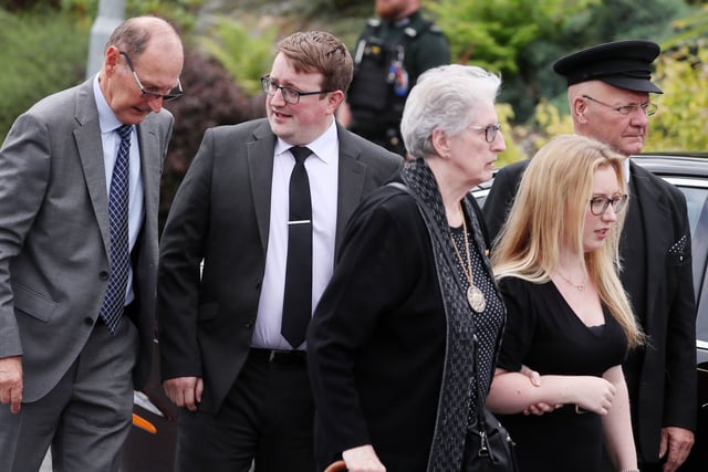 David Trimble's family arrives at the church.
Picture by Jonathan Porter/PressEye