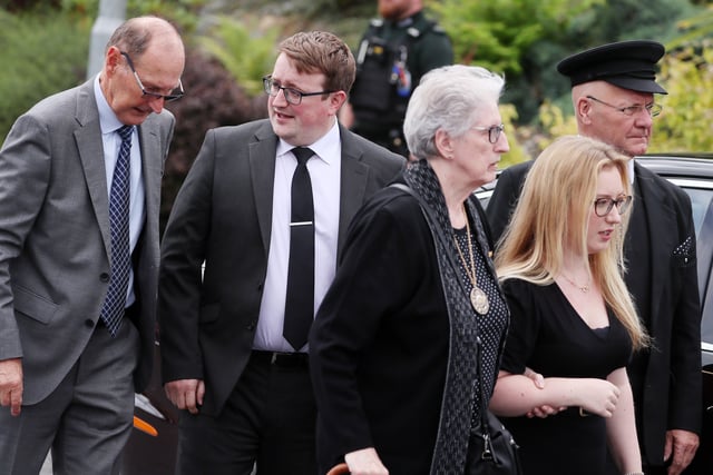 David Trimble's family arrives at the church. Picture by Jonathan Porter/PressEye