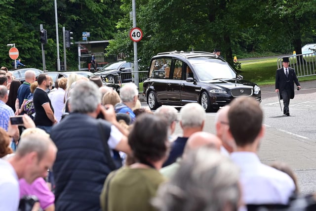 Crowds gathered at Harmony Hill Presbyterian Church, Lisburn to pay their respects to Lord Trimble.
Picture by Colm Lenaghan/Pacemaker