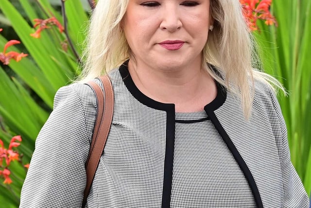 Sinn Féin’s Michelle O’Neill arrives at the church for Lord Trimble's funeral. Picture by Colm Lenaghan/Pacemaker