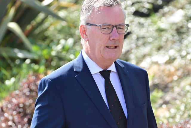 Former UUP leader Mike Nesbitt was among those who attended the funeral. 
Picture by Colm Lenaghan/Pacemaker
