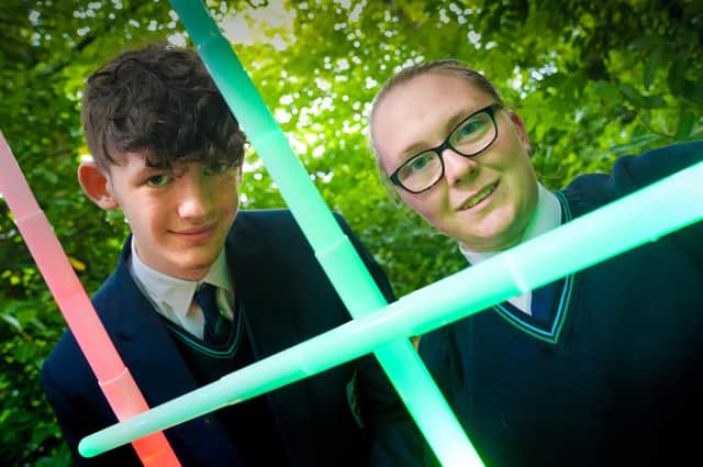 : Sixth form pupils from Beechlawn School revealed some of their bright ideas on a visit to Hillsborough Castle and Gardens