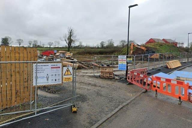 An area under construction at The Hollows, Lurgan. Picture: PSNI