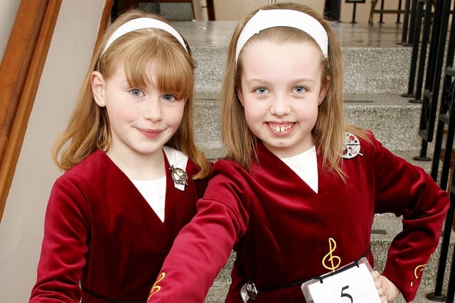 Paula Mullan and Emily McIntyre of the Dominic Graham School of Dancing pictured at the Irish Dancing Festival held in Coleraine Town Hall in March 2010
