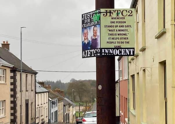 Poster erected in Pomeroy, Co Tyrone
