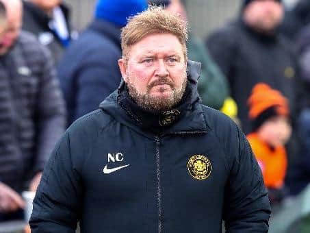 Carrick Rangers manager Niall Currie