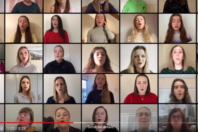 A still from the virtual choir campaign on  Youtube.
