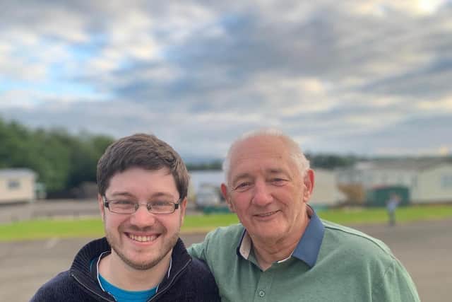 Ryan Hendry (left) with his grandfather, Len McKinstry.