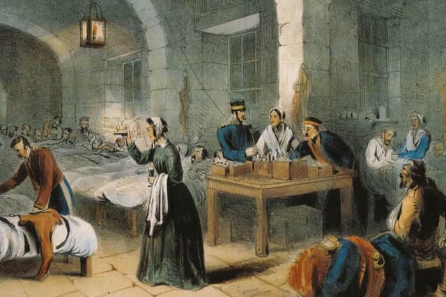 Florence Nightingale in the Military Hospital at Scutari, 1855. Image © National Army Museum.