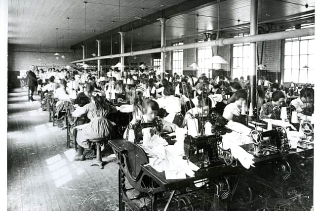 A shirt factory in Derry in the 1920s.