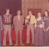 Some of the prizewinners in the Junior Club in the early Seventies how styles have changed l-r Trevor Woods, Stephen McCormick, Peter Kinkead, Dick McColgan, George Stephens, Doreen Blackstock and Nina Keag