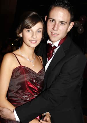 Rebecca January and Glen Young pictured during the Dunluce School Formal at the Royal Court Hotel last Thursday. CR46-172PL