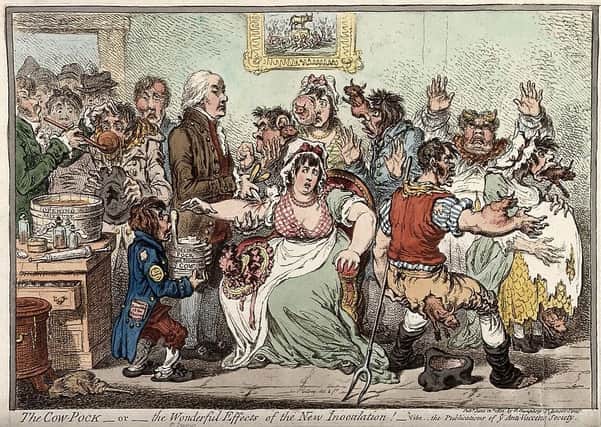Edward Jenner vaccinating patients against smallpox. Picture: Wellcome Collection