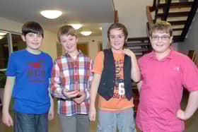 Ready to act out a sketch during the  3rd Larne (Craigyhill Presbyterian) BB annual display in 2012.