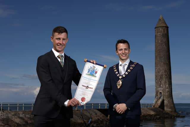 World Superbike racing champion Dr Jonathan Rea MBE has been conferred with the Freedom of the Borough at a special ceremony hosted by the Mayor of  Mid and East Antrim, Councillor Peter Johnston.