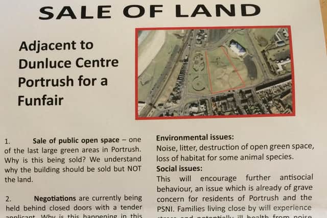 A leaflet outlining some of the concerns