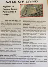 A leaflet outlining some of the concerns
