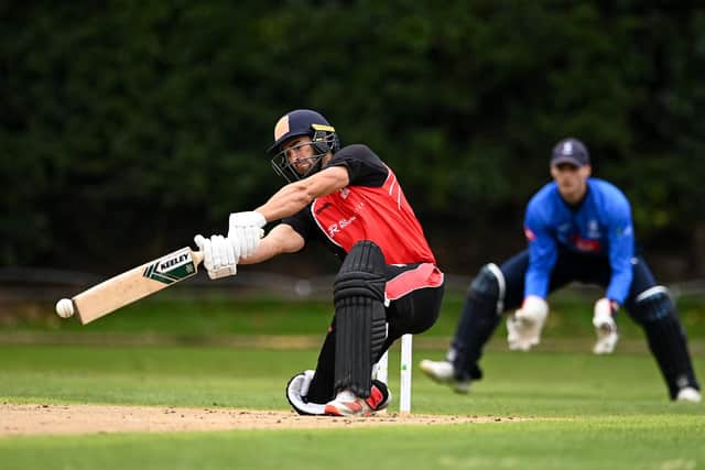 Jeremy Lawlor on duty last year with Munster Reds. Pic courtesy of Cricket Ireland.