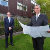 Minister Poots is pictured with CAFRE Director Martin McKendry at Greenmount Campus, Co.Antrim, where the Minsiter announced a £75million investment plan to refurbish both Greenmount Campus and Loughry College, Cookstown.