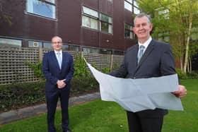 Minister Poots is pictured with CAFRE Director Martin McKendry at Greenmount Campus, Co.Antrim, where the Minsiter announced a £75million investment plan to refurbish both Greenmount Campus and Loughry College, Cookstown.