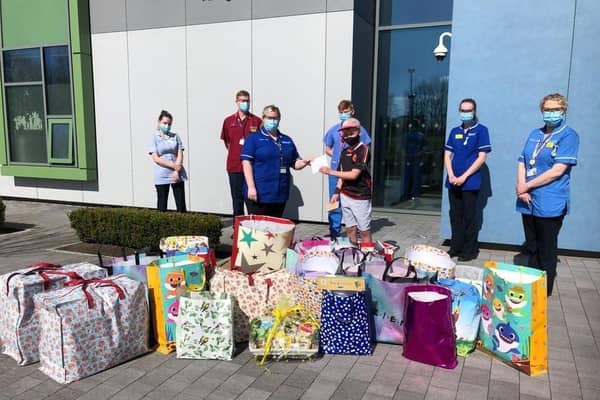 Luca Donnelly who raised almost £4k to buy items for kids at the Blossom Children and Youth People’s Centre in Craigavon Hospital.