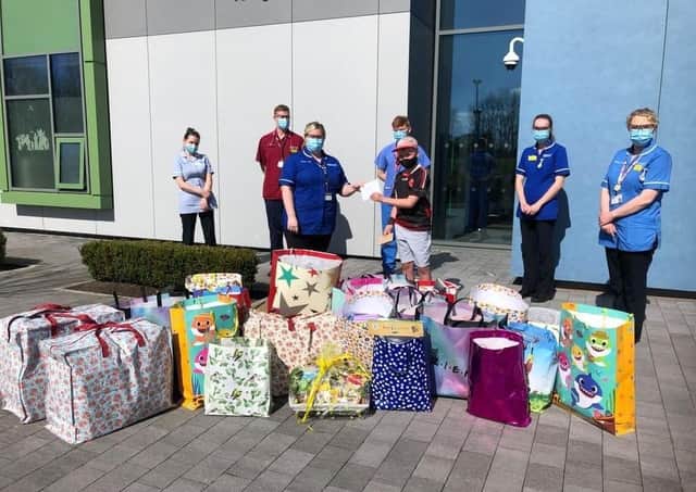 Luca Donnelly who raised almost £4k to buy items for kids at the Blossom Children and Youth People’s Centre in Craigavon Hospital.