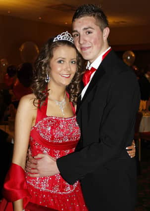 Colleen Dobbin and Richard Walker enjoying the Coleraine High School 5th form formal at the Royal Court Hotel on Friday. CR48-PL