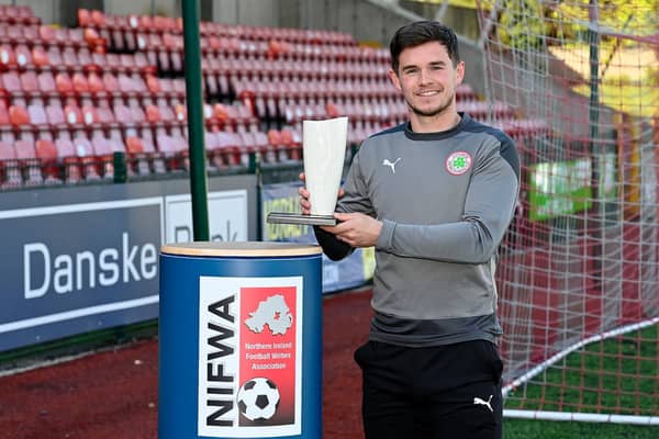 Cliftonville striker Michael McCrudden was the Danske Bank player of the month for April. Picture by Stephen Hamilton/Presseye