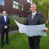 Minister Poots is pictured with CAFRE Director Martin McKendry at Greenmount Campus, Co.Antrim